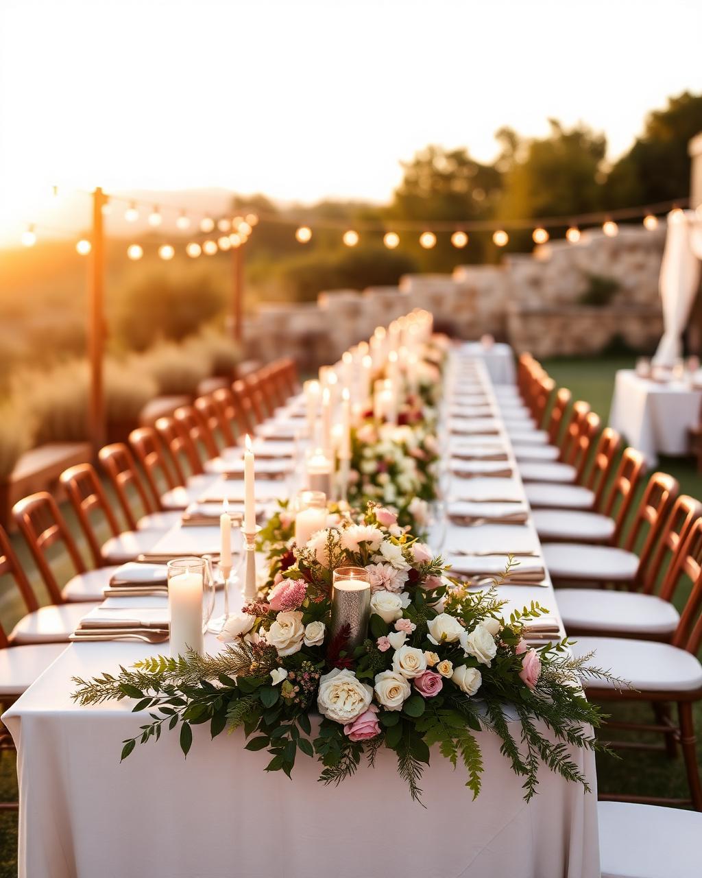Outdoor wedding reception